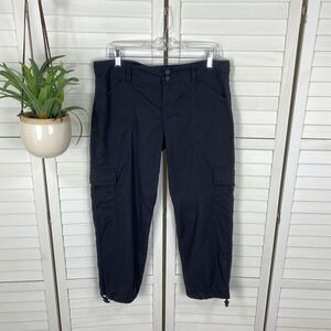 Sanctuary Black Terrain Cargo Joggers Crop Length Utility‎ Pants Size 31P